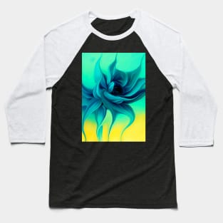 Blue Flower Baseball T-Shirt